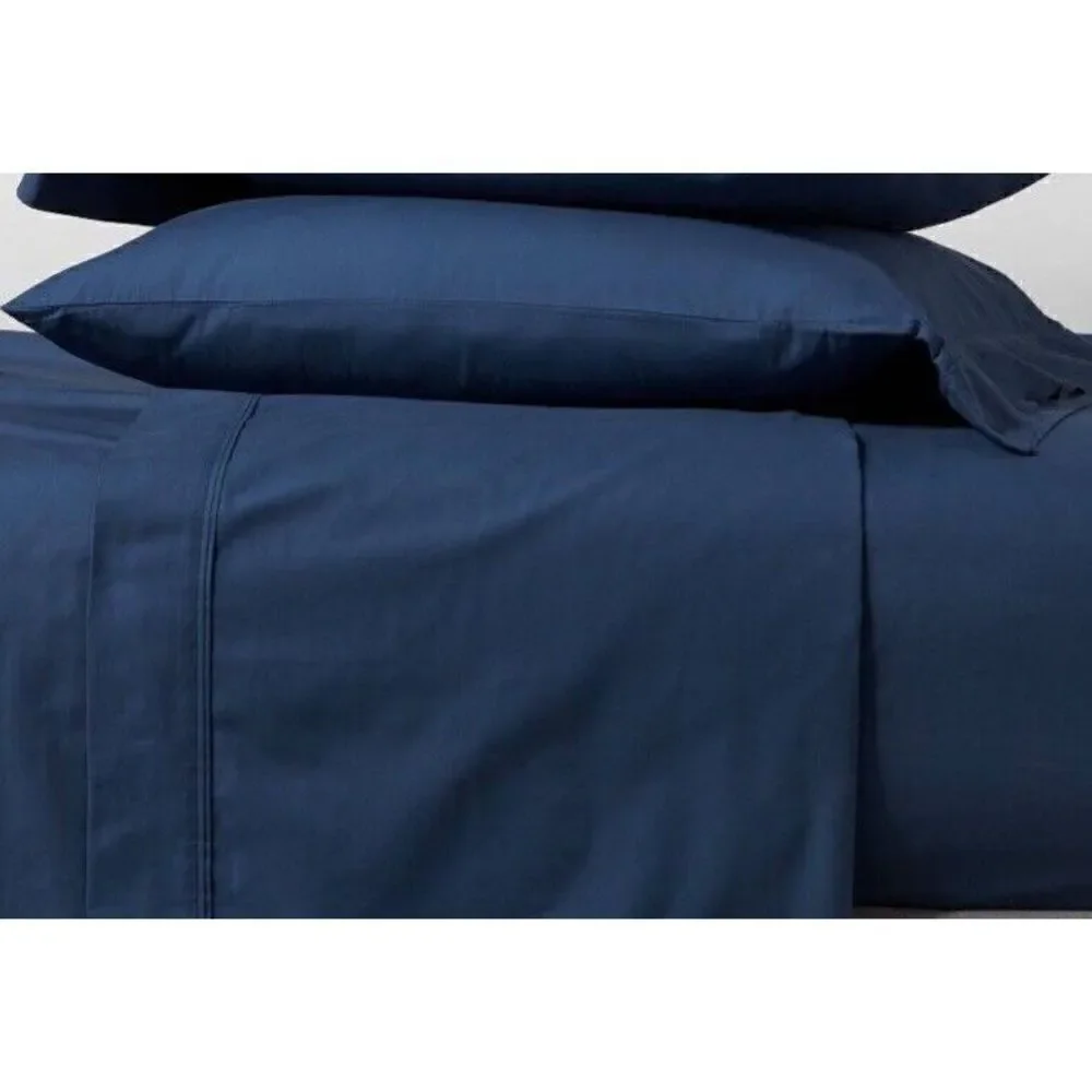 Threshold Blue Bed Flat Top Sheet